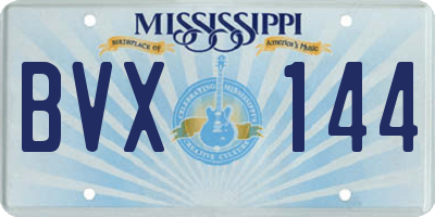 MS license plate BVX144
