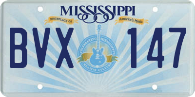 MS license plate BVX147