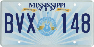 MS license plate BVX148