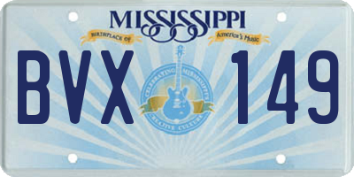 MS license plate BVX149