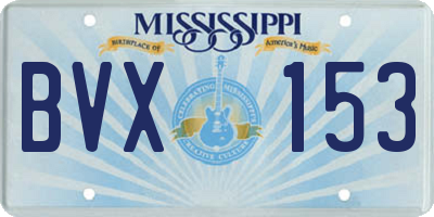 MS license plate BVX153