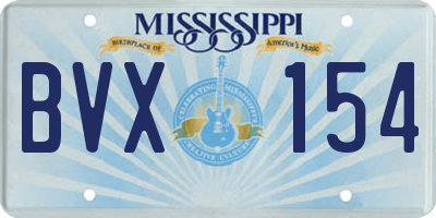 MS license plate BVX154