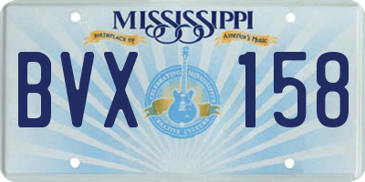 MS license plate BVX158