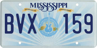 MS license plate BVX159