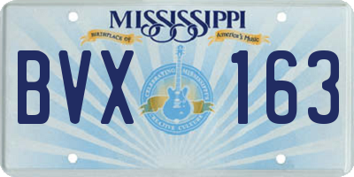 MS license plate BVX163
