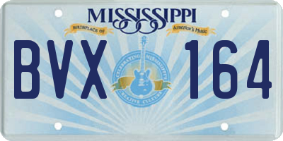 MS license plate BVX164