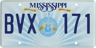 MS license plate BVX171