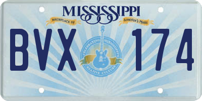 MS license plate BVX174