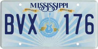 MS license plate BVX176