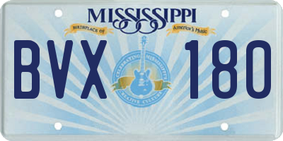 MS license plate BVX180