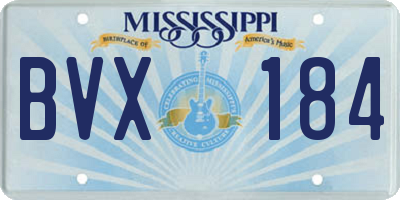 MS license plate BVX184