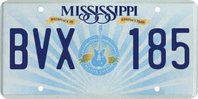 MS license plate BVX185