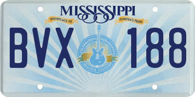 MS license plate BVX188