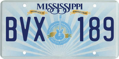 MS license plate BVX189