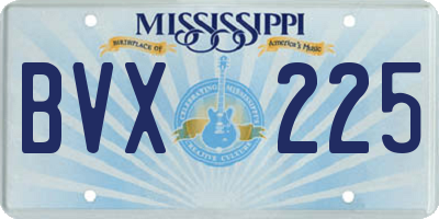 MS license plate BVX225