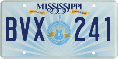 MS license plate BVX241