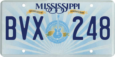 MS license plate BVX248
