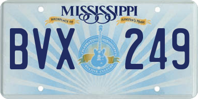 MS license plate BVX249
