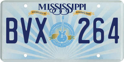 MS license plate BVX264