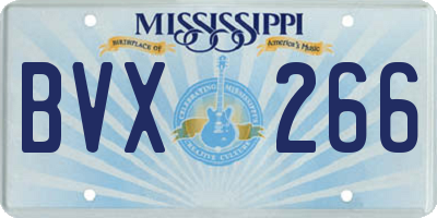MS license plate BVX266