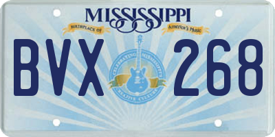 MS license plate BVX268