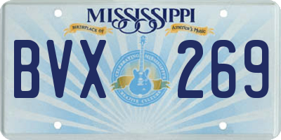 MS license plate BVX269
