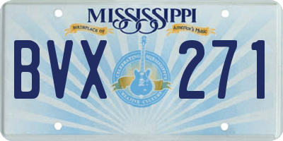 MS license plate BVX271