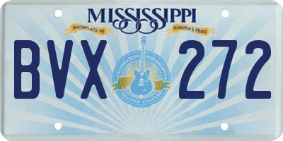 MS license plate BVX272