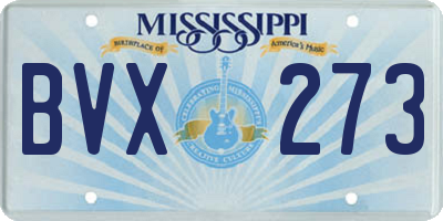 MS license plate BVX273