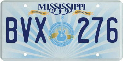 MS license plate BVX276