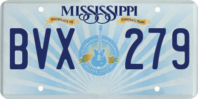 MS license plate BVX279