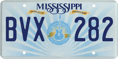 MS license plate BVX282