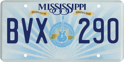 MS license plate BVX290