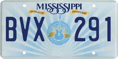 MS license plate BVX291