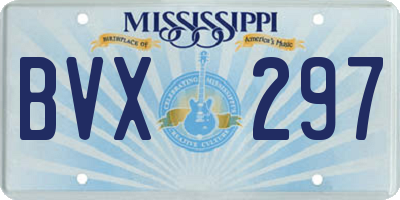 MS license plate BVX297