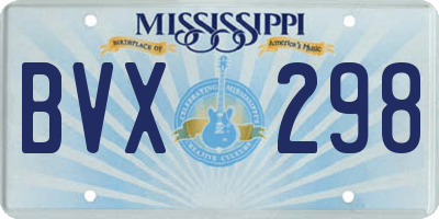 MS license plate BVX298