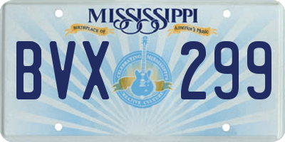 MS license plate BVX299