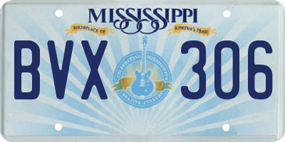 MS license plate BVX306