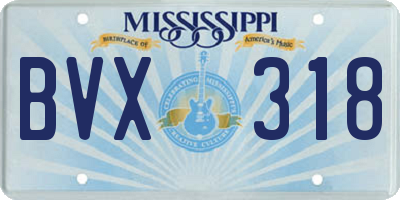MS license plate BVX318
