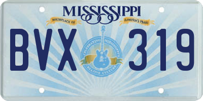 MS license plate BVX319