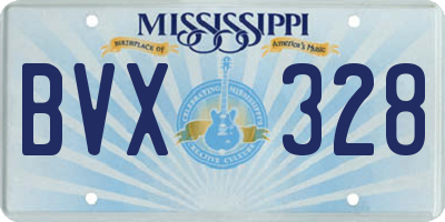 MS license plate BVX328
