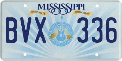 MS license plate BVX336