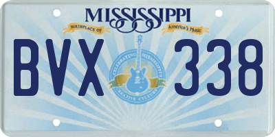 MS license plate BVX338