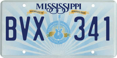 MS license plate BVX341