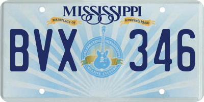MS license plate BVX346