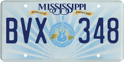 MS license plate BVX348