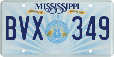 MS license plate BVX349