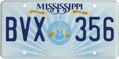 MS license plate BVX356