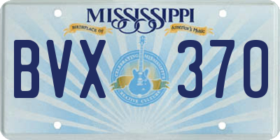 MS license plate BVX370