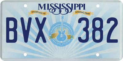 MS license plate BVX382